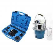 Приспособление для замены тормозной жидкости пневматическое  с набором крышек-переходников для расширительного бачка автомобиля