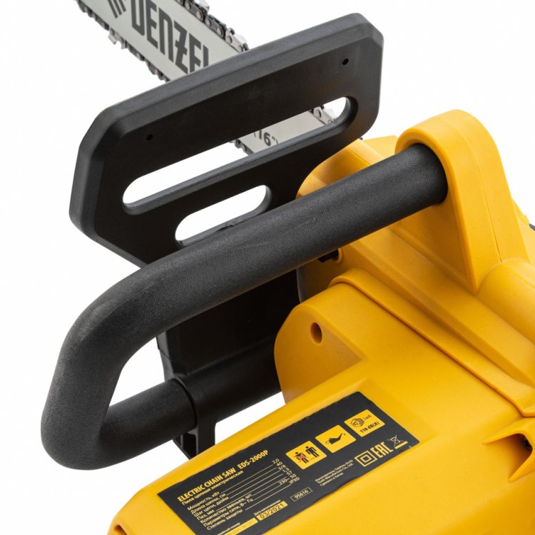 Пила цепная электрическая EDS-2000P, 2кВт,поперечная,шина 40см,шаг 3/8, паз 1,3мм, 57зв// Denzel