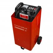 Пуско-зарядное устройство KVAZARRUS PowerBox 500 - Напряж.пит -220В/50Гц, Мах. потреб мощ. - 1.1заряд/9старт, Мин. ёмкость заряж. аккум 12/24В -13АЧ, номинал ЁЗК 12/24В - 40-600АЧ, Мах ток заряда 12/24В - 40А, напряж. заряда 12/24В - 14.5-14.8/29-29.