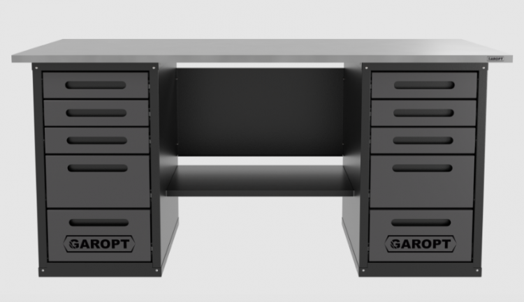 Верстак двухтумбовый 5 ящиков /5 ящиков, серый 1800*700 GAROPT, GT1800Y5Y5.grey Верстак двухтумбовый 5 ящиков /5 ящиков, серый 1800*700 GAROPT, GT1800Y5Y5.grey