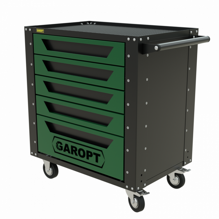 Тележка инструментальная Garopt 5 ящиков ЗЕЛЕНАЯ, Серия "Low-cost" Тележка инструментальная Garopt 5 ящиков ЗЕЛЕНАЯ, Серия "Low-cost"