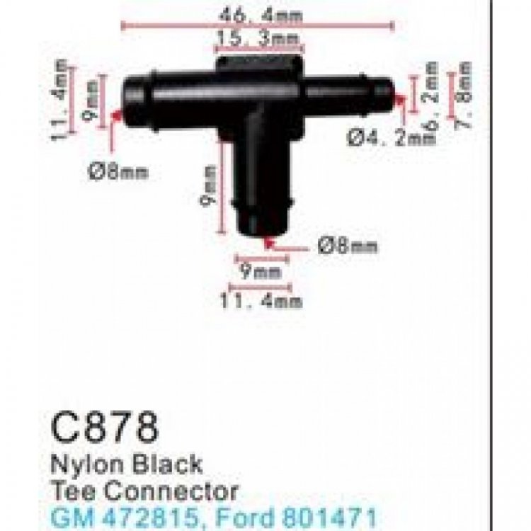 Клипса для крепления внутренней обшивки а/м Форд пластиковая (100шт/уп.)