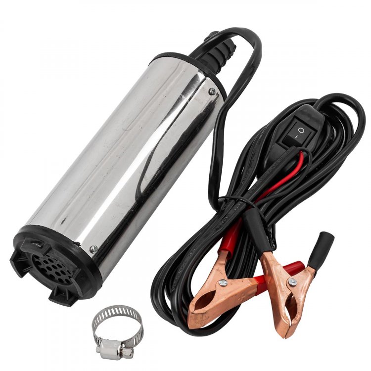 Насос для перекачки топлива (12V, 60W, 30л/мин, Ø51мм, Ø выходного отв. 19мм)