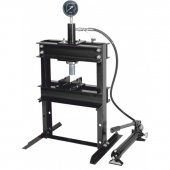 Пресс настольный гидравлический с манометром и выносным насосом 12т (раб. высота: 0-340мм, раб. ширина: 400мм, раб. стол: 185х400мм, ход штока: 175мм)