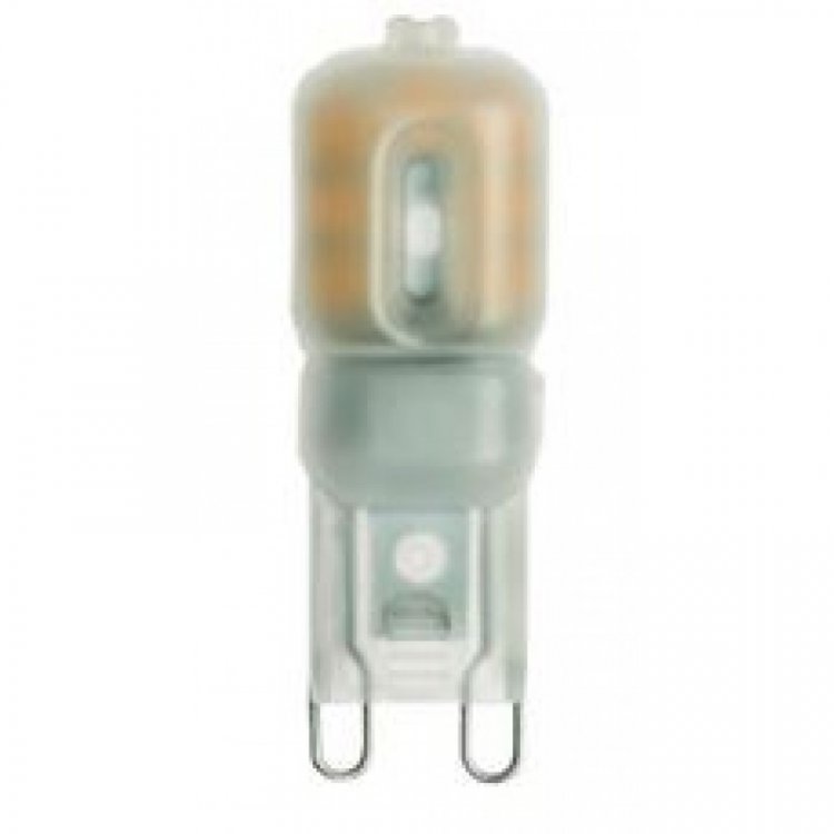 Лампочка светодиодная G9, SMD 2835, пластик, 3000K, 3W, AC220-240 V, 360град, 240lm, 33mA, с диммером