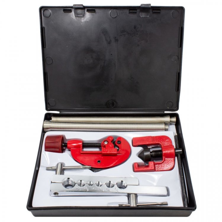 Набор инструментов для развальцовки,гибки и резки трубок 7пр(3/16,1/4,5/16,3/8,1/2,5/8").в кейсе.
