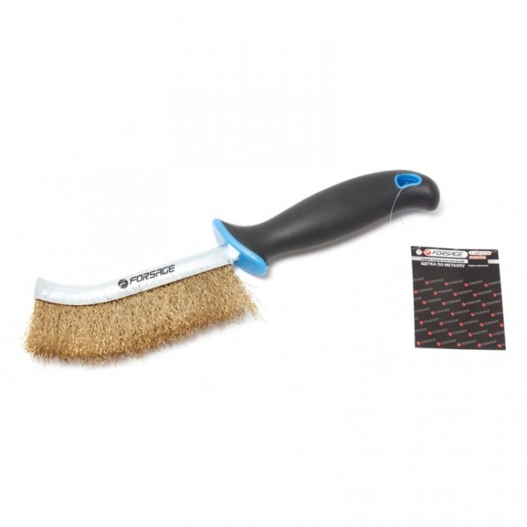 Щетка по металлу ручная в железном корпусе с полипропиленовой эргономической рукояткой (медная проволока) Щетка по металлу ручная в железном корпусе с полипропиленовой эргономической рукояткой (медная проволока)