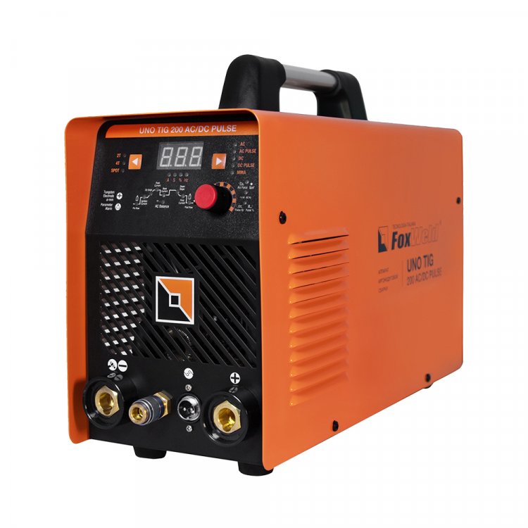 Аппарат аргонодуговой сварки UNO TIG 200 AC/DC PULSE - Надежный, многофункциональный 200А аппарат AC/DC Pulse. Наличие функции полуволны позволяет сваривать сплавы алюминия, магния и медные сплавы. Возможность сварки в MMA. Баланс переменного тока. З Аппарат аргонодуговой сварки UNO TIG 200 AC/DC PULSE - Надежный, многофункциональный 200А аппарат AC/DC Pulse. Наличие функции полуволны позволяет сваривать сплавы алюминия, магния и медные сплавы. Возможность сварки в MMA. Баланс переменного тока. З