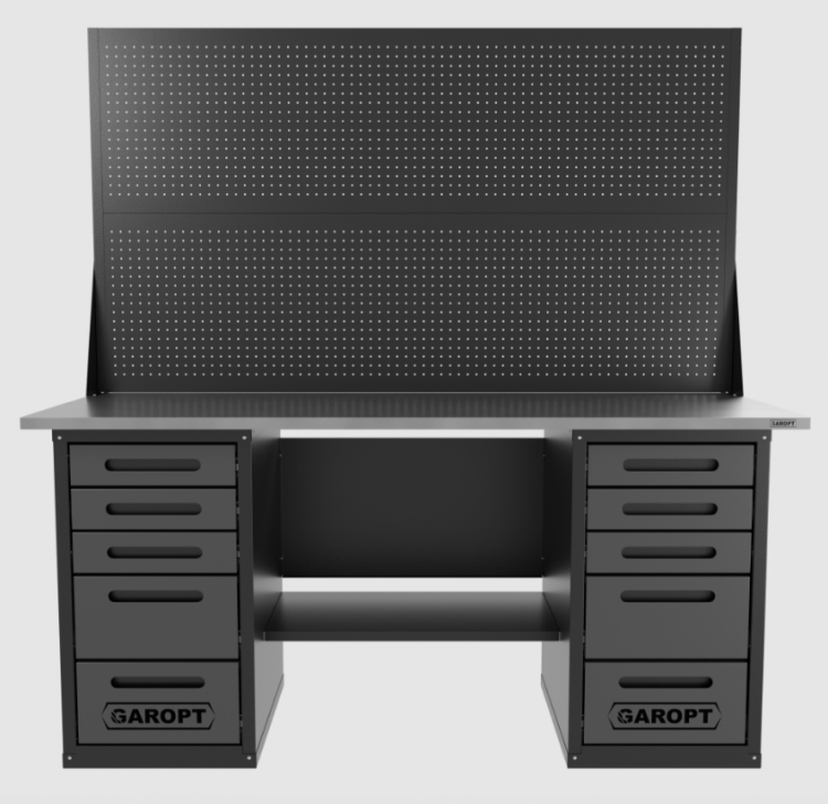 Верстак двухтумбовый 5 ящиков /5 ящиков с двумя экранами 1800*700 серый GAROPT, GT1800Y5Y5PP2.grey Верстак двухтумбовый 5 ящиков /5 ящиков с двумя экранами 1800*700 серый GAROPT, GT1800Y5Y5PP2.grey