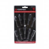 Набор шарошек металлических разнопрофильных по пластику и дереву 10пр.(Ø хвостовика 6мм),в блистере