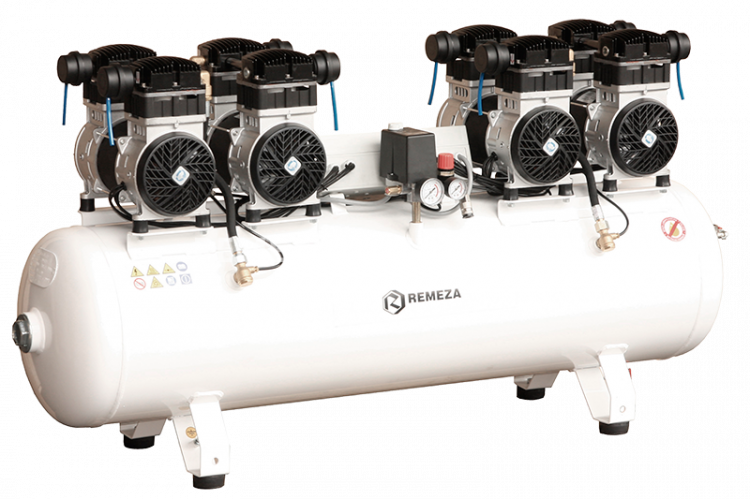Компрессор поршневой безмасляный малошумный, с прямым приводом 150.OLD20x4 REMEZA (Белоруссия): 1000 л/мин., 8 бар, ресивер 150 л., 5,6 (1,4x4) кВт, 380В, габариты без упак. 1600х435х810 мм, 140 кг. Компрессор поршневой безмасляный малошумный, с прямым приводом 150.OLD20x4 REMEZA (Белоруссия): 1000 л/мин., 8 бар, ресивер 150 л., 5,6 (1,4x4) кВт, 380В, габариты без упак. 1600х435х810 мм, 140 кг.