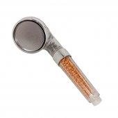 Лейка душевая (поликарбонат/нерж.сталь;L-25см;ø-8см;фильтрация-ионная;0-80°С;3 режима:дождь/SPA/комплексный;экон. воды до 30%)