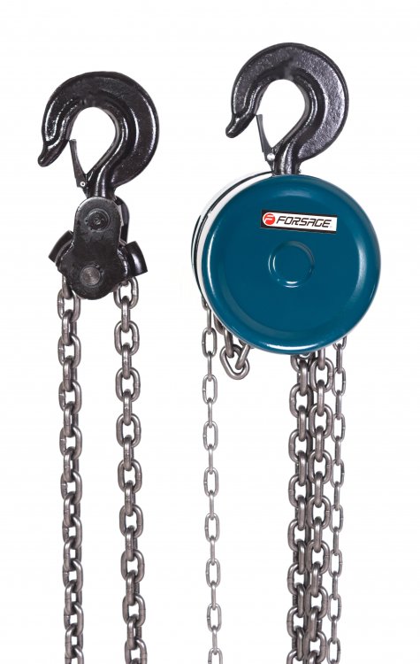 Лебедка механическая подвесная с фиксацией цепи натяжения, 0.5т (длина цепи - 2.5м) в кейсе