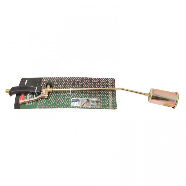 Горелка газовая кровельная с регулятором и клапаном(сопло 60мм, L-700мм), на блистере