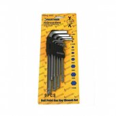 Набор ключей 6-гранных Г-образных экстра длинных с шаром 9пр.(1,5-10мм) в пластиковом держателе Набор ключей 6-гранных Г-образных экстра длинных с шаром 9пр.(1,5-10мм) в пластиковом держателе