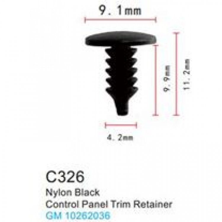 Клипса для крепления внутренней обшивки а/м GM пластиковая (100шт/уп.)