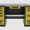 Верстак с ящиком двухтумбовый 4 ящиков /5 ящиков 1800*700 желтый GAROPT, GT1800Y1Y4Y5.yell
