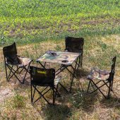 Стол складной со стульями-4шт для кемпинга+сумка для хранения Стол складной со стульями-4шт для кемпинга+сумка для хранения