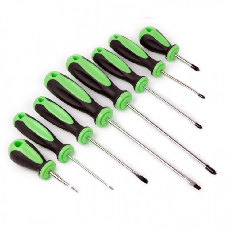 Набор отверток 8 пр.(PH:2х40,2х150,1х75,1х100мм;SL:5.5х40,4х75,4.5х100,5.5х150мм),в блистере