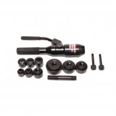 Пробойник гидравлический ручной 8т(Ø22, 27.5, 34, 43, 49, 60мм; сталь нерж.-1.6мм; медь/алюм.-3.2мм,ход штока-22мм),в кейсе