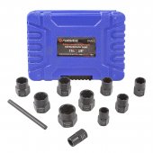 Набор головок-экстракторов для повреждённых болтов и гаек 11 пр. Набор головок-экстракторов для повреждённых болтов и гаек 11 пр.