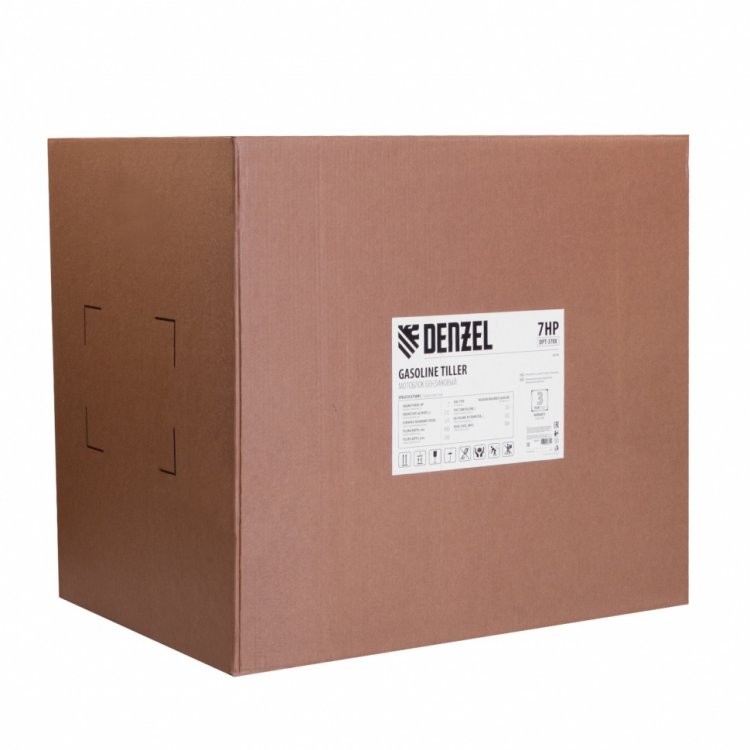 Мотоблок DPT-370X, 7 л.с., диск.сцеп, шир 90 см, глуб 35 см, фрез 3х4, ВОМ, передачи 3В/1Н// Denzel Мотоблок DPT-370X, 7 л.с., диск.сцеп, шир 90 см, глуб 35 см, фрез 3х4, ВОМ, передачи 3В/1Н// Denzel