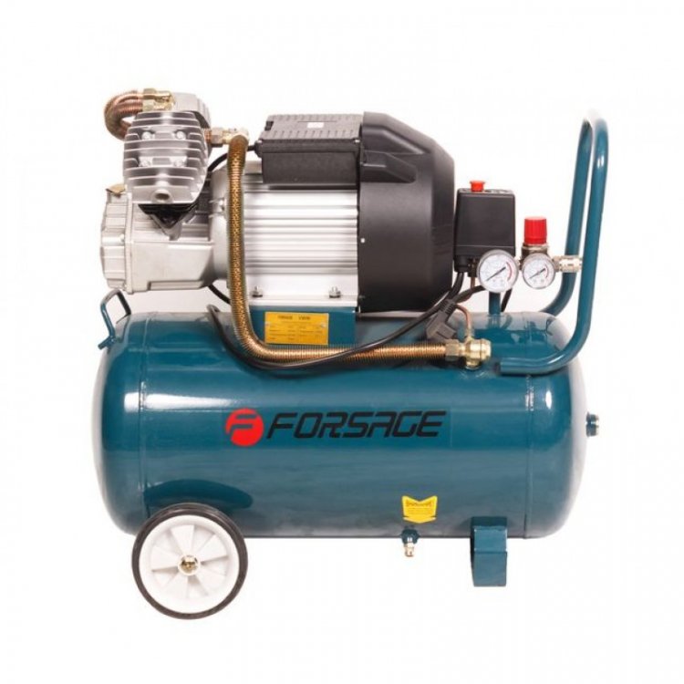 Компрессор  50л 2-х поршневой с прямым приводом (2.2кВт, ресивер 50л,8 бар, 356л/м, 220В)