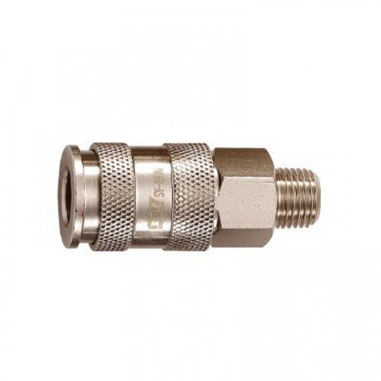 Быстроразъем пневматический с клапаном и наружной резьбой 1/4" Быстроразъем пневматический с клапаном и наружной резьбой 1/4"