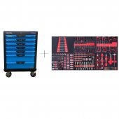 Тележка профессиональная с 7 ящиками+инструмент 277 предметов Тележка профессиональная с 7 ящиками+инструмент 277 предметов