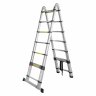 Лестница-стремянка телескопическая алюм. бытовая 2.8+2.8м (9+9 ступ.)