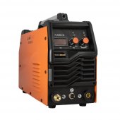 Аппарат плазменной резки Plasma 43  - Легкая 40А установка. Способная прорезать сталь до 15мм, а также справляться со всеми сплавами металлов: алюминий, медь и др. ПВ: 60%. Контактный поджиг дуги. Работа от сети 220В±15%. Цифровой дисплей. Встроенная