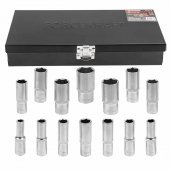 Набор головок глубоких 6-гр. 1/2''14пр.(10,12-17,19,21,22,24,27,30,32) в метал.кейсе Набор головок глубоких 6-гр. 1/2''14пр.(10,12-17,19,21,22,24,27,30,32) в метал.кейсе