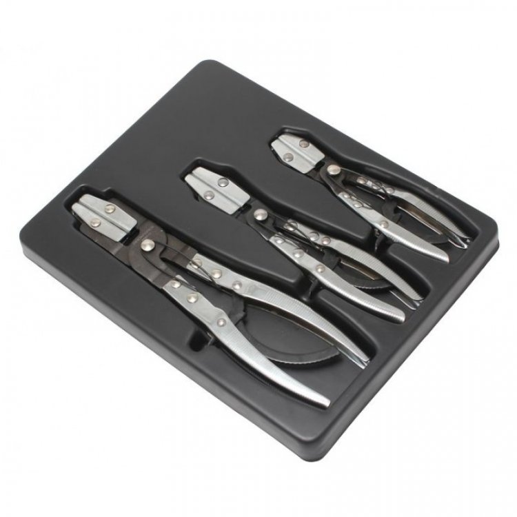 Комплект щипцов для пережатия шлангов и патрубков с фиксацией (200, 250, 300мм), 3пр.