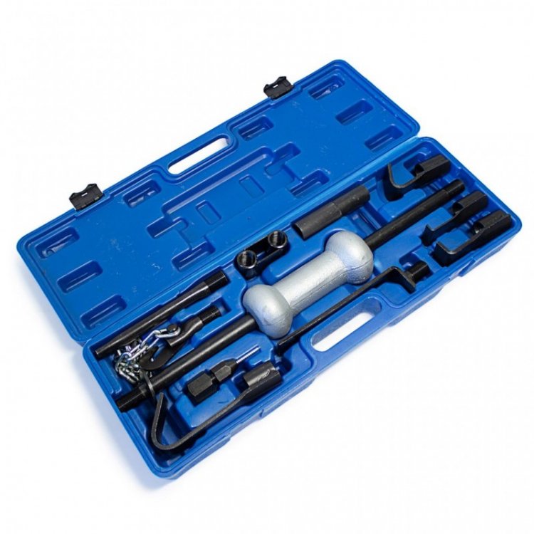 Молоток обратный для кузовных работ с набором насадок, 9пр., в кейсе Молоток обратный для кузовных работ с набором насадок, 9пр., в кейсе