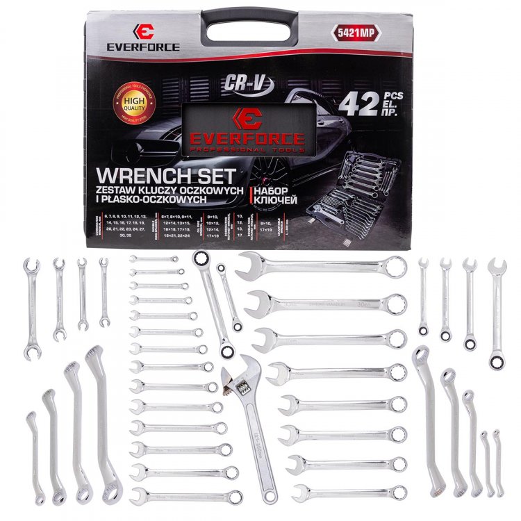 Набор ключей разнопрофильных 42пр.,в кейсе Набор ключей разнопрофильных 42пр.,в кейсе