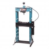 Пресс гидравлический с манометром напольный 30т, ручной/пневмо привод (раб. высота:0-970мм, раб. ширина:870мм, ход штока:160мм)