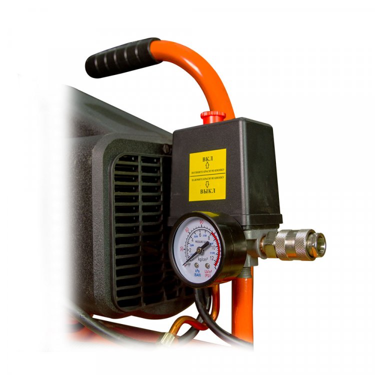 Масляный коаксиальный компрессор AERO 140/8  - (220В, 1,1кВт, 140л/мин, бак 8л, FoxWeld) (арт. 5068)