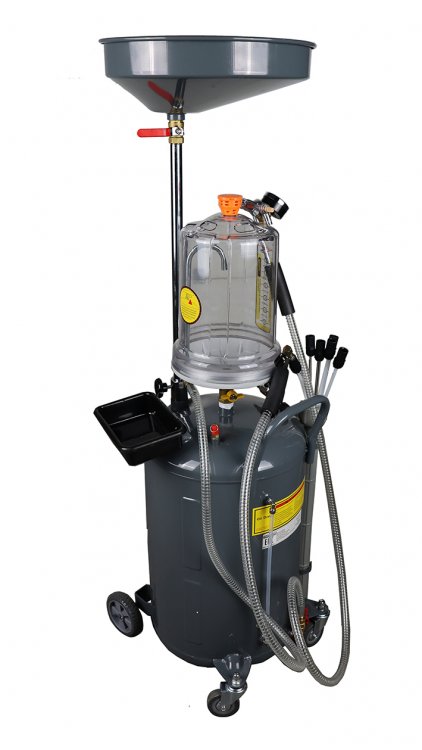 Установка для слива и откачки масла/антифриза с подъемной ванной и мерной емкостью, 100 л Установка для слива и откачки масла/антифриза с подъемной ванной и мерной емкостью, 100 л