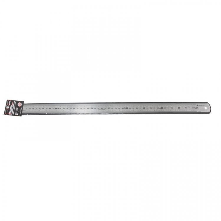 Линейка металлическая измерительная с таблицей перевода 500мм Линейка металлическая измерительная с таблицей перевода 500мм