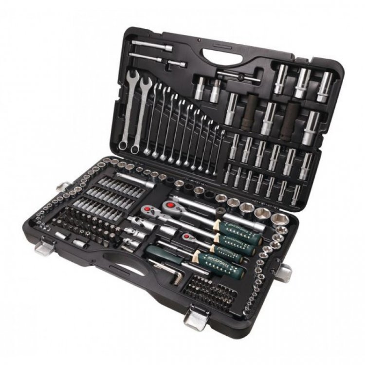 Набор инструментов 215пр. 1/4", 3/8", 1/2"" (6-гран.) Набор инструментов 215пр. 1/4", 3/8", 1/2"" (6-гран.)