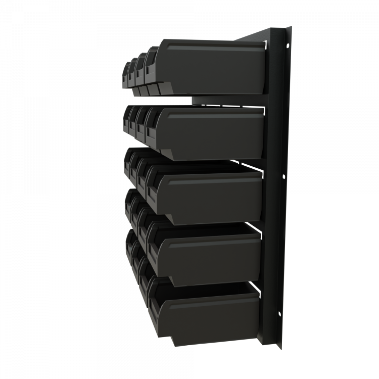 Держатель GAROPT для лотков 20шт (лотки в комплекте), крепление на стену или перфорированную панель