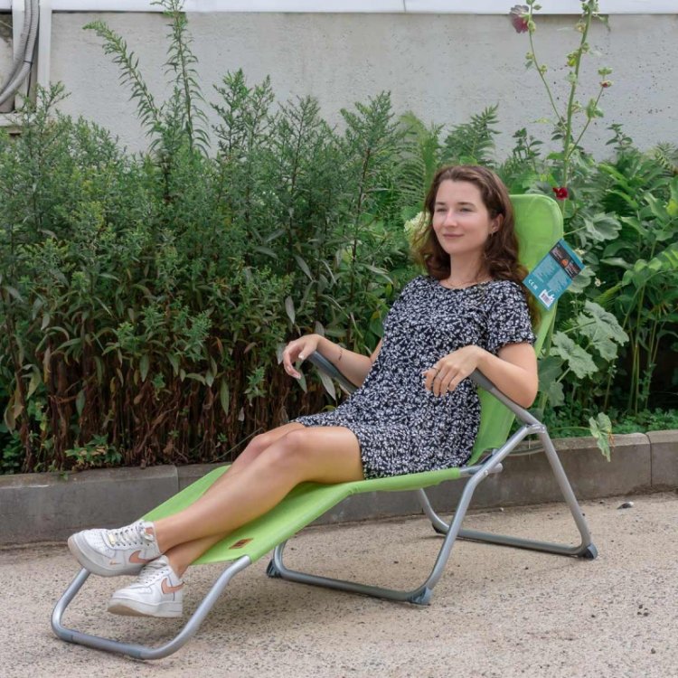 Шезлонг складной (670х1250мм, макс. нагрузка 150кг,сталь, полиэстер, салатовый) Шезлонг складной (670х1250мм, макс. нагрузка 150кг,сталь, полиэстер, салатовый)