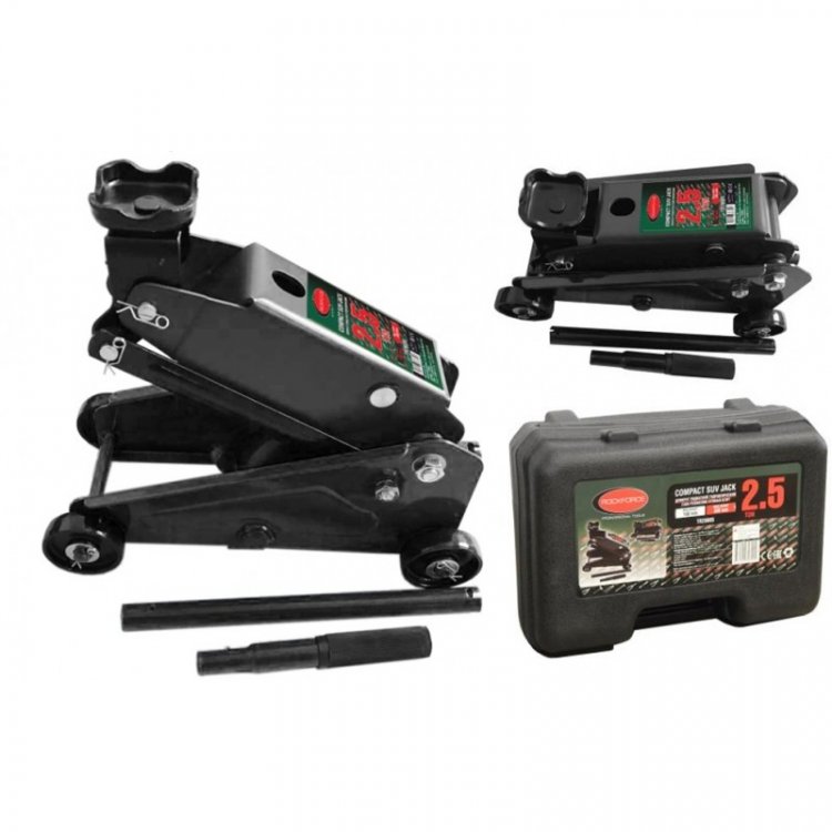 Домкрат подкатной гидравлический 2,5т "Компакт" для кроссоверов и микроавтобусов (h min 140мм,h max 395), в кейсе Домкрат подкатной гидравлический 2,5т "Компакт" для кроссоверов и микроавтобусов (h min 140мм,h max 395), в кейсе