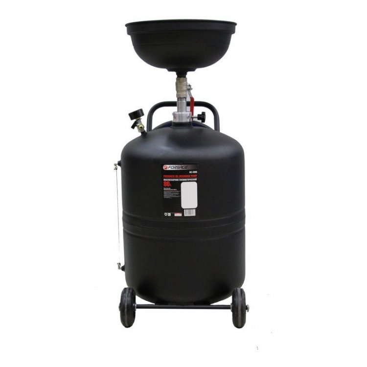 Установка  пневматическая для слива отработанного масла перекатная с индикатором заполнения(бак 80л)