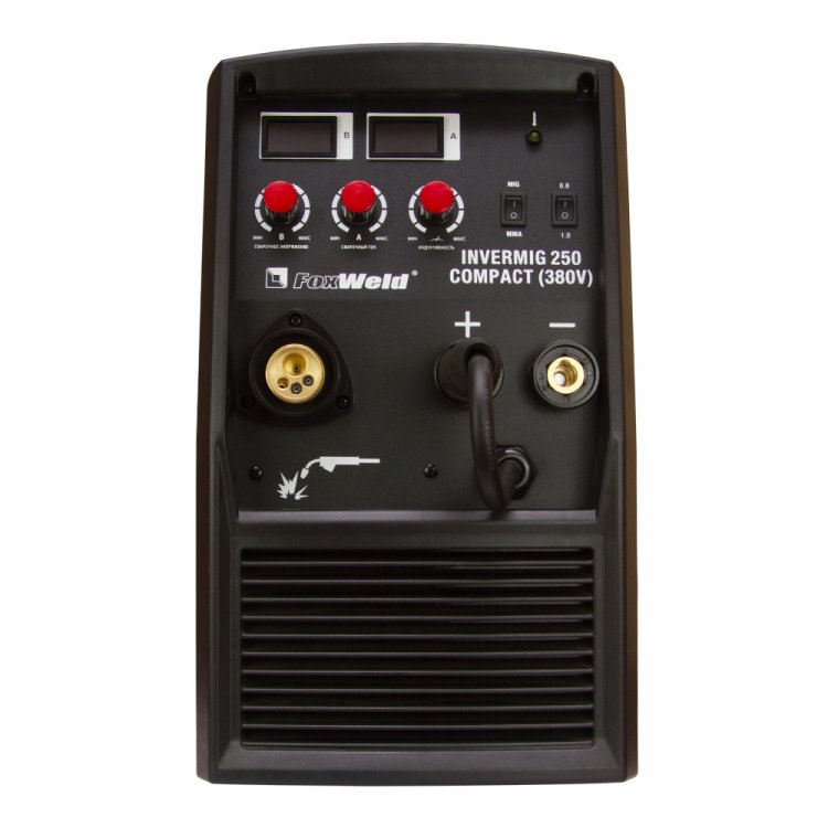 Сварочный полуавтомат Invermig 250 Compact - Компактный 250А полуавтомат 2-в-1. Сварочный ток 30-250 (MIG), 20-200(MMA). Смена полярности. Возможность сварки порошковой проволокой (FCAW). Напряжение 380В. Протяжка сварочной проволоки. Регулировка ин Сварочный полуавтомат Invermig 250 Compact - Компактный 250А полуавтомат 2-в-1. Сварочный ток 30-250 (MIG), 20-200(MMA). Смена полярности. Возможность сварки порошковой проволокой (FCAW). Напряжение 380В. Протяжка сварочной проволоки. Регулировка ин