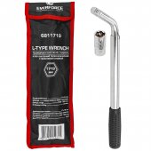 Ключ балонный Г-образный телескопический 1/2" (L min 340мм, L max 490мм) с прорезин.рукояткой в комплекте с переставной головкой 1/2" 17х19мм, в чехле