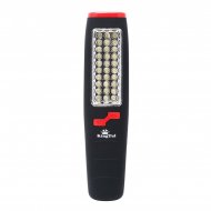 Лампа переносная светодиодная с магнитом + крючок (боковой свет 30LED, торцевой свет 7LED,  3*AA/ в - к-т не входят)