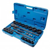 Набор инструментов ударных "Profi" 3/4", 6гр, 21пр(17,19,21,22,24,27,30,32,34,35,36,36-12гр,38,41,46,50мм), в кейсе