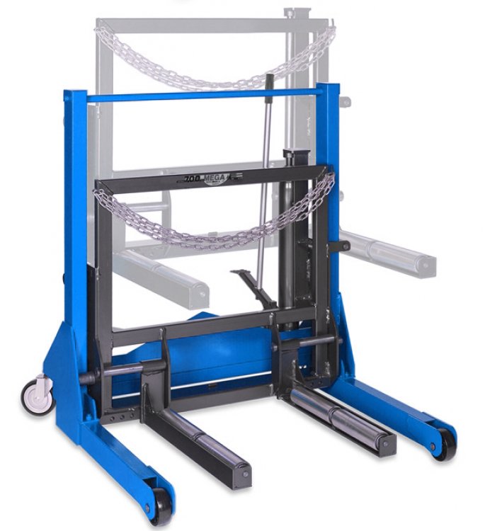 Тележка гидравлическая г/п 700 кг. для снятия колес грузовых автомобилей