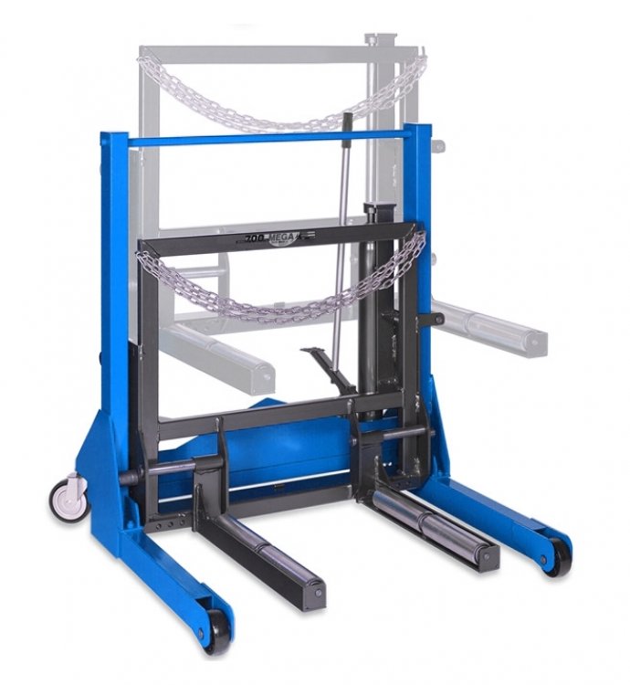 Тележка гидравлическая г/п 700 кг. для снятия колес грузовых автомобилей